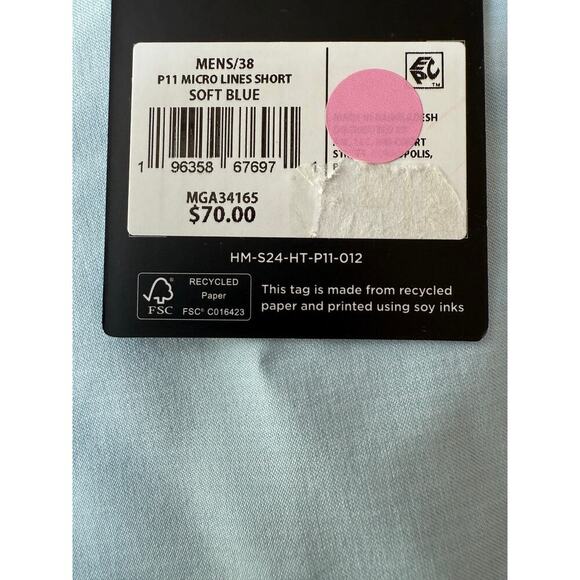 Walter Hagen Men's Soft Blue 9" Performance 11 Micro Lines Golf Shorts Size 38 - Picture 8 of 9